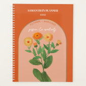 Aangepaste vogelmaand oktober Marigold Planner (Voorkant)