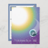 Aangepaste vogelreizen rond de zon briefkaart (Voorkant / Achterkant)