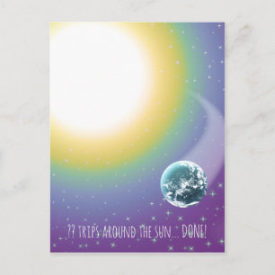 Aangepaste vogelreizen rond de zon briefkaart