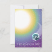 Aangepaste vogelreizen rond de zon kaart (Voorkant)