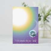 Aangepaste vogelreizen rond de zon kaart (Staand voorkant)