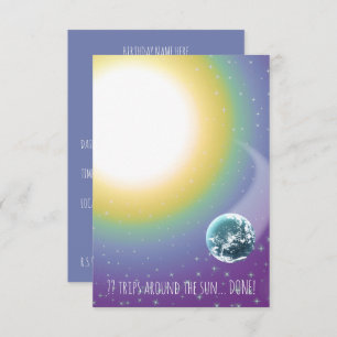 Aangepaste vogelreizen rond de zon kaart