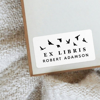 Aangepaste vogels persoonlijke bibliotheek ex libr etiket