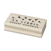 Aangepaste vogels persoonlijke bibliotheek ex libr 	rubberstempel (Stempel)