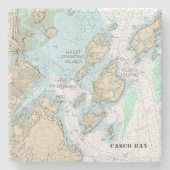 Aangepaste volgorde: Casco Bay Authentic Nautical Stenen Onderzetter (Voorkant)