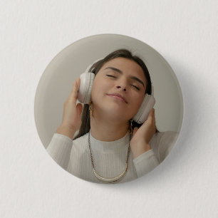 Aangepaste volledige foto modern  ronde button 5,7 cm