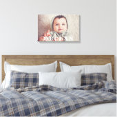 Aangepaste volledige foto portret van kind canvas afdruk (Insitu (Slaapkamer))