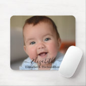 Aangepaste volledige fototekst | Minimalist voor a Muismat (Met muis)