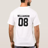 Aangepaste Volleybal Geboorte Jaar Naam Nummer T-shirt (Achterkant)