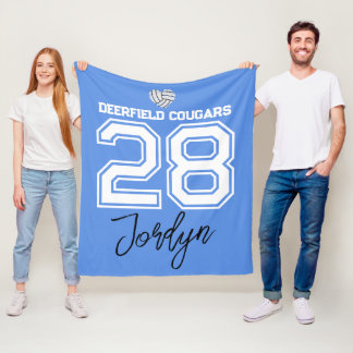 Aangepaste Volleybal Naam Nummer School Fleece Deken
