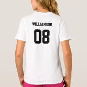 Aangepaste volleybal Team Naam Nummer Club League T-shirt (Achterkant)