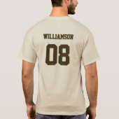 Aangepaste volleybal toernooi jaar naam nummer t-shirt (Achterkant)