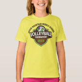 Aangepaste volleybal toernooi jaar naam nummer t-shirt (Voorkant)