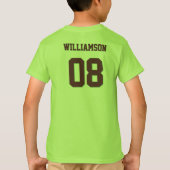 Aangepaste volleybal toernooi jaar naam nummer t-shirt (Achterkant)