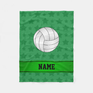 Aangepaste volleybalgroene sterren fleece deken