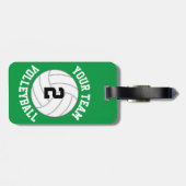 Aangepaste Volleybalteamnaam, afspeelnummer en kle Bagagelabel (Achterkant horizontaal)