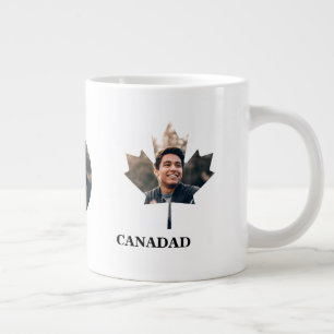 Aangepaste voorbeeldbladvormfoto blij Canada dag Extra Grote Beker