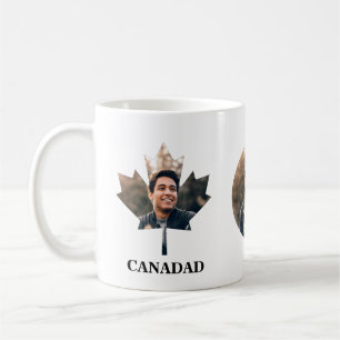 Aangepaste voorbeeldbladvormfoto blij Canada dag Koffiemok