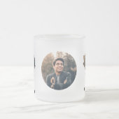 Aangepaste voorbeeldbladvormfoto blij Canada dag Matglas Koffiemok (Center)