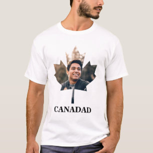 Aangepaste voorbeeldbladvormfoto blij Canada dag T-shirt