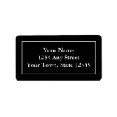 Aangepaste voorgeadresseerde zwart-witmaillabels etiket (Voorkant)