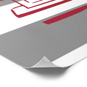 Aangepaste vrachtwagen voor rode en grijze brand poster (Hoek)