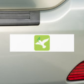 Aangepaste vredesdop met levende Logo Bumpersticker (Op auto)