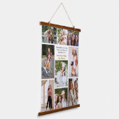 Aangepaste Vrienden Collage Vriendschap Quote Hangend Wandkleed (Gebogen)