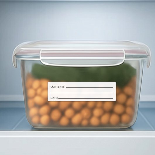 Aangepaste vrieslabels voor datum- en inhoudsorgan sticker