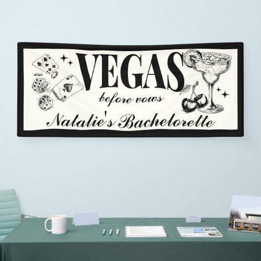 Aangepaste vrijgezellenfeest Las Vegas - Persoonli Spandoek (Beurs)