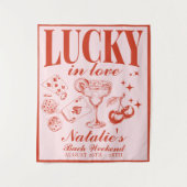 Aangepaste vrijgezellenfeest Las Vegas Persoonlijk Wandkleed (Voorkant)