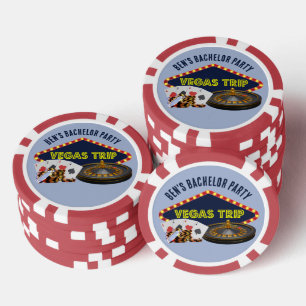 Aangepaste vrijgezellenfeest Las Vegas reis Casino Poker Chips