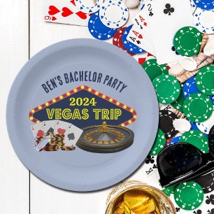 Aangepaste vrijgezellenfeest Las Vegas Trip Casino Papieren Bordje