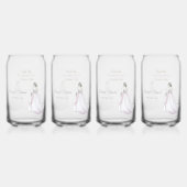 Aangepaste Vrijgezellenfeest trouwjurk Dank u Blikvorm Glas (Achterkant)