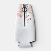 Aangepaste vrijgezellenfeest witte en roze kersenb flesjeskoeler (Achterkant)