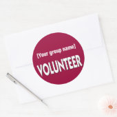 Aangepaste vrijwilligerskaart ronde sticker (Envelop)
