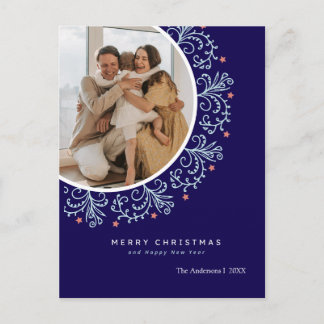 Aangepaste vrolijk kerstfeest & gelukkig nieuwjaar feestdagenkaart