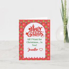 Aangepaste vrolijke kerst Kaart voor uw Vriendin