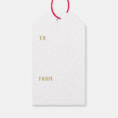 Aangepaste vrolijke kerstboom vakantie cadeaulabel (Achterkant)