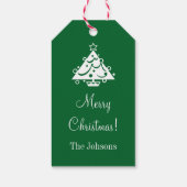 Aangepaste vrolijke kerstcadeau labels met kerstbo cadeaulabel (Achterkant)