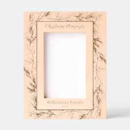 Aangepaste vrolijke Kerstmis Winter Botanical Gegraveerde Lijstjes