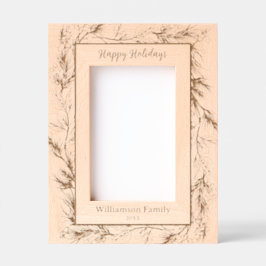 Aangepaste vrolijke Kerstmis Winter Botanical Gegraveerde Lijstjes