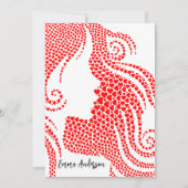 Aangepaste vrouw silhouet in harten | Bon Voyage Kaart (Voorkant)