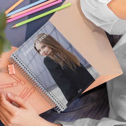 Aangepaste Vrouwen Foto Elegant Schoon Wekelijks P Planner