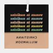 Aangepaste vrouwen in de geneesmiddelrecirculatie glas ornament (Achterkant)