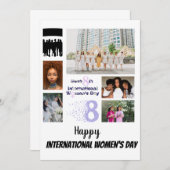 Aangepaste vrouwendag 8 Fotocollage Kaart (Voorkant / Achterkant)