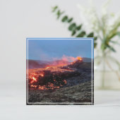 Aangepaste vulkaankaart feestdagenkaart (Staand voorkant)