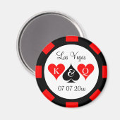 Aangepaste waarde poker chip magneet bruiloft part (Voorkant / Achterkant)