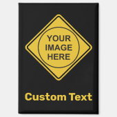 Aangepaste waarschuwing Diamond Sign Magneet (Voorkant)