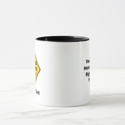 Aangepaste waarschuwing Diamond Sign Mok (Midden)
